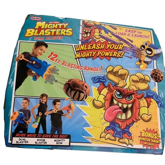 Little Tikes | Mighty Blaster Dual Blaster 12-Foot Blasting Range New In Box - Picture 2 of 8